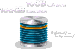 Free hosting 10gb disk space 100gb bandwidth.png